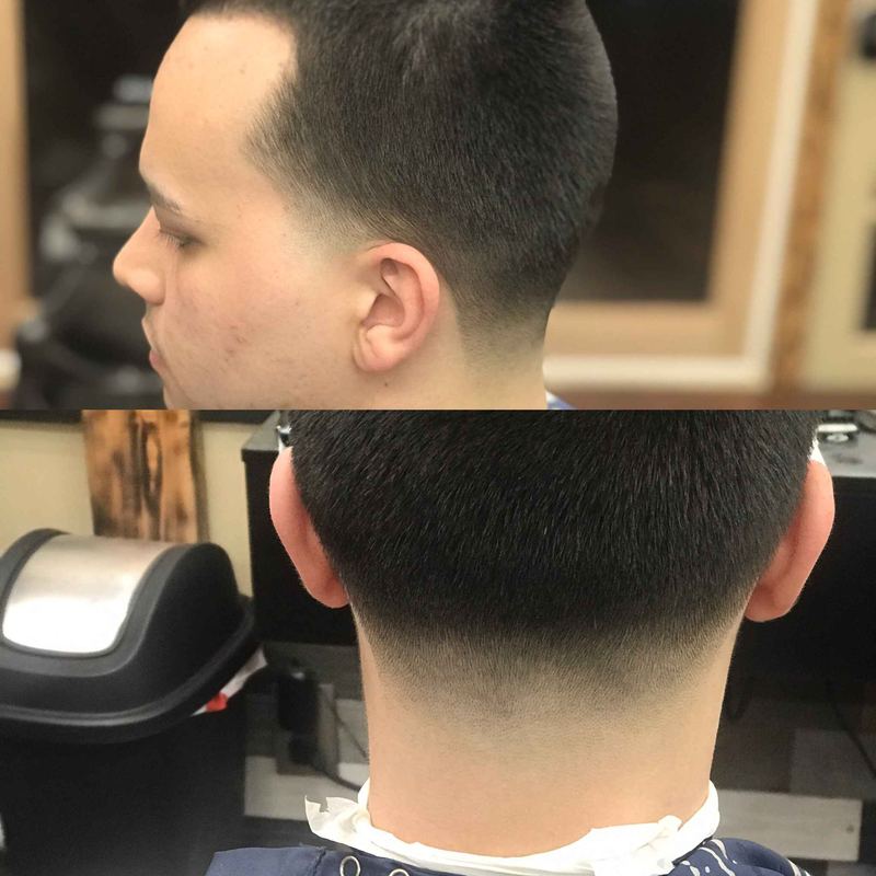 Taper fade from behind